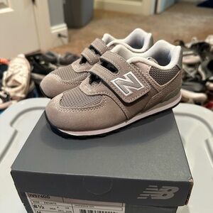 New Balance Kids' Sneakers in Gray and White